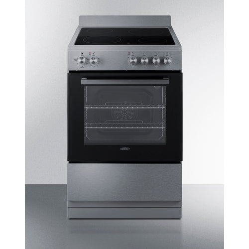 Summit - 24" wide smooth-top electric range in stainless steel - REXT24SS Summit - 24" wide smooth-top electric range in stainless steel - REXT24SS