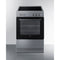 Summit - 24" wide smooth-top electric range in stainless steel - REXT24SS