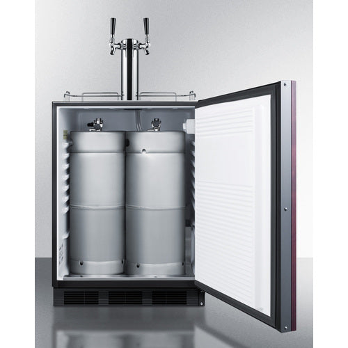 Summit - ADA compliant dual tap kegerator to serve both beer and wine - SBC58BLBIADAIFTWINBW Summit - ADA compliant dual tap kegerator to serve both beer and wine - SBC58BLBIADAIFTWINBW