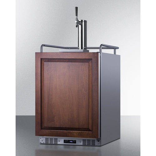 Summit - Built-in undercounter single tap beer kegerator in complete stainless steel with panel-ready door - SBC682PNR Summit - Built-in undercounter single tap beer kegerator in complete stainless steel with panel-ready door - SBC682PNR