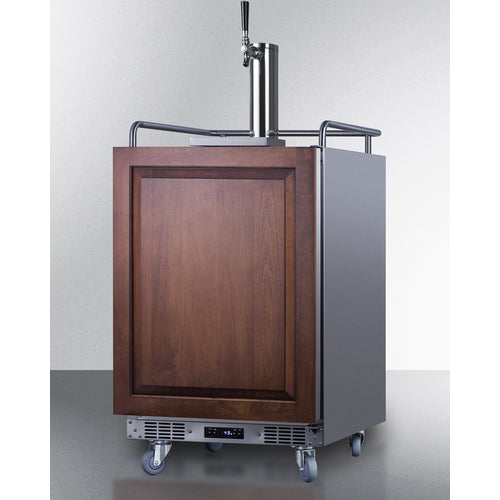 Summit - Built-in undercounter single tap beer kegerator in complete stainless steel with panel-ready door - SBC682PNR
