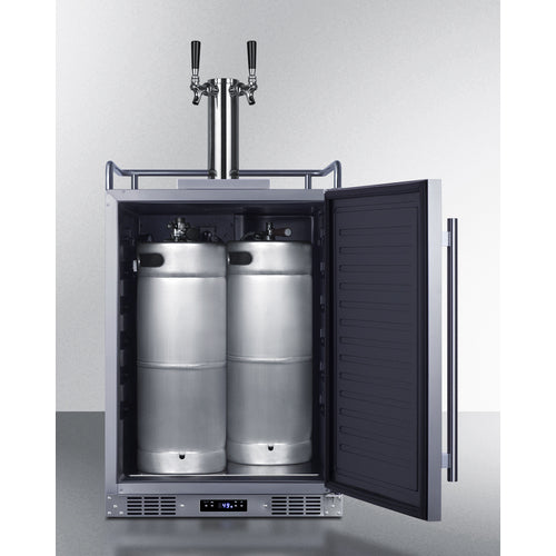 Summit - Outdoor/indoor built-in kegerator with dual tap kit to serve both beer and wine - SBC683OSTWINBW Summit - Outdoor/indoor built-in kegerator with dual tap kit to serve both beer and wine - SBC683OSTWINBW