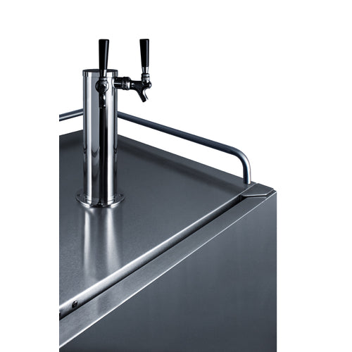 Summit - Outdoor/indoor built-in kegerator with dual tap kit to serve both beer and wine - SBC683OSTWINBW Summit - Outdoor/indoor built-in kegerator with dual tap kit to serve both beer and wine - SBC683OSTWINBW