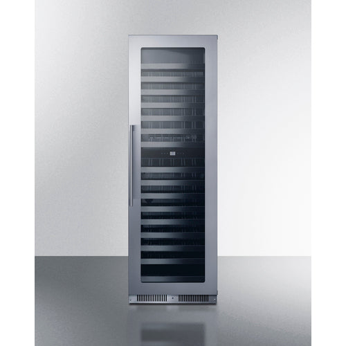 Summit - Full-size built-in 24" wide 18" deep 98-bottle dual zone wine cellar - SDHWC98