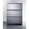 Summit - 24" Wide Built-In 3-Drawer Outdoor All-Refrigerator - SP6DS3DOS