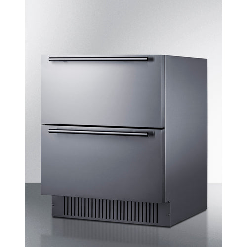 Summit - 27" wide built-in undercounter 2-drawer outdoor all-refrigerator - SPR275OS2DCSS