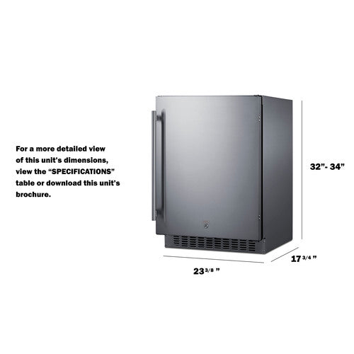 Summit - 24" Wide Built-In All-Refrigerator, ADA Compliant Summit - 24" Wide Built-In All-Refrigerator, ADA Compliant