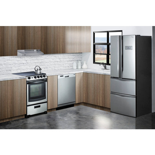 Summit - 24" Wide Electric Range & Convertible Hood - REXH24RSS Summit - 24" Wide Electric Range & Convertible Hood - REXH24RSS