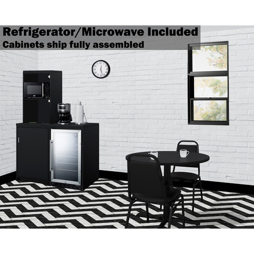 Summit - 43" wide casework suite with refrigerator, microwave, and cabinets - CWSUITE43G