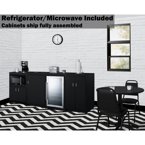 Summit - 85" wide casework suite with refrigerator, microwave, and cabinets - CWSUITE85G Summit - 85" wide casework suite with refrigerator, microwave, and cabinets - CWSUITE85G