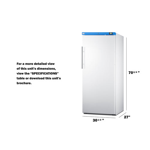 Accucold - 18 Cu.Ft. Upright Manual Defrost Refrigerator Accucold - 18 Cu.Ft. Upright Manual Defrost Refrigerator