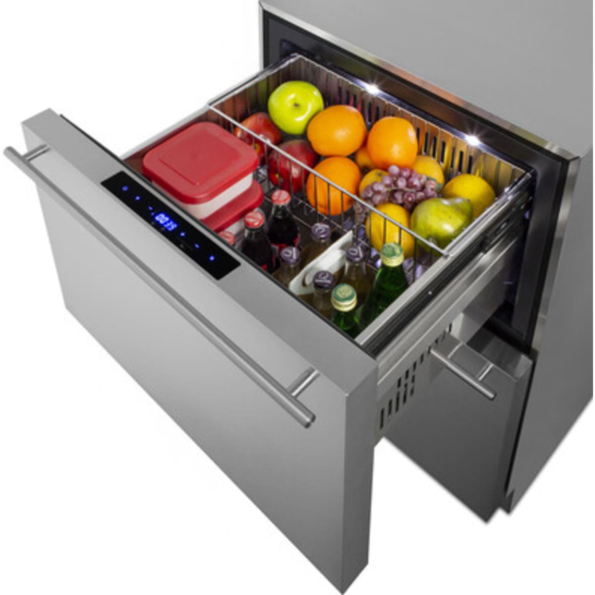 Summit - 24" wide indoor/outdoor 2-drawer refrigerator-freezer - ADRF244CSS Summit - 24" wide indoor/outdoor 2-drawer refrigerator-freezer - ADRF244CSS