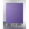 Summit - ADA height 24" all-refrigerator for residential use with lavender purple door, stainless steel handle, and black cabinet - BAR631BKPADA
