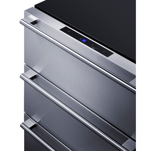 Summit - 24" Wide Built-In 3-Drawer Outdoor All-Refrigerator - SP6DS3DOS Summit - 24" Wide Built-In 3-Drawer Outdoor All-Refrigerator - SP6DS3DOS