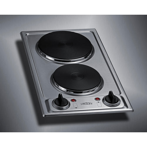 Summit - 12" Wide 115V 2-Burner Solid Disk Cooktop Summit - 12" Wide 115V 2-Burner Solid Disk Cooktop