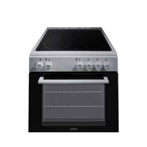 Summit - 24" wide smooth-top electric range in stainless steel - REXT24SS Summit - 24" wide smooth-top electric range in stainless steel - REXT24SS