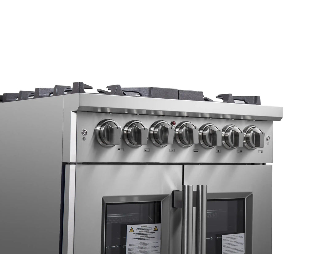 Forno - 30" Massimo 5 Burner Freestanding French Door Dual Fuel Range in Stainless Steel - FFSGS6325-30 Forno - 30" Massimo 5 Burner Freestanding French Door Dual Fuel Range in Stainless Steel - FFSGS6325-30