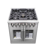 Forno - 30" Massimo 5 Burner Freestanding French Door Dual Fuel Range in Stainless Steel - FFSGS6325-30 Forno - 30" Massimo 5 Burner Freestanding French Door Dual Fuel Range in Stainless Steel - FFSGS6325-30