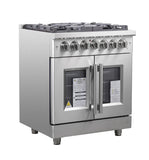 Forno - 30" Massimo 5 Burner Freestanding French Door Dual Fuel Range in Stainless Steel - FFSGS6325-30 Forno - 30" Massimo 5 Burner Freestanding French Door Dual Fuel Range in Stainless Steel - FFSGS6325-30