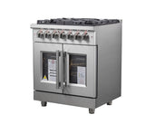 Forno - 30" Massimo 5 Burner Freestanding French Door Dual Fuel Range in Stainless Steel - FFSGS6325-30 Forno - 30" Massimo 5 Burner Freestanding French Door Dual Fuel Range in Stainless Steel - FFSGS6325-30