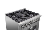 Forno - 30" Massimo 5 Burner Freestanding French Door Dual Fuel Range in Stainless Steel - FFSGS6325-30 Forno - 30" Massimo 5 Burner Freestanding French Door Dual Fuel Range in Stainless Steel - FFSGS6325-30