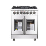 Forno - 30" Massimo 5 Burner Freestanding French Door Dual Fuel Range in Stainless Steel - FFSGS6325-30 Forno - 30" Massimo 5 Burner Freestanding French Door Dual Fuel Range in Stainless Steel - FFSGS6325-30