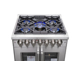 Forno - 30" Massimo 5 Burner Freestanding French Door Dual Fuel Range in Stainless Steel - FFSGS6325-30 Forno - 30" Massimo 5 Burner Freestanding French Door Dual Fuel Range in Stainless Steel - FFSGS6325-30