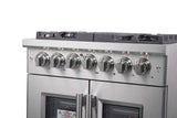 Forno - 30" Massimo 5 Burner Freestanding French Door Dual Fuel Range in Stainless Steel - FFSGS6325-30 Forno - 30" Massimo 5 Burner Freestanding French Door Dual Fuel Range in Stainless Steel - FFSGS6325-30