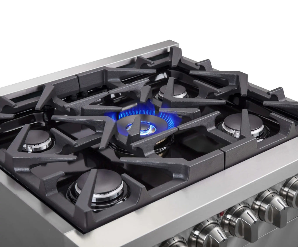 Forno - 30" Massimo 5 Burner Freestanding French Door Dual Fuel Range in Stainless Steel - FFSGS6325-30 Forno - 30" Massimo 5 Burner Freestanding French Door Dual Fuel Range in Stainless Steel - FFSGS6325-30