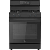 Midea - 30" Gas Range with Steam Clean - MGR30S2ABB Midea - 30" Gas Range with Steam Clean - MGR30S2ABB