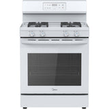 Midea - 30" Gas Range with Steam Clean - MGR30S2AWW Midea - 30" Gas Range with Steam Clean - MGR30S2AWW