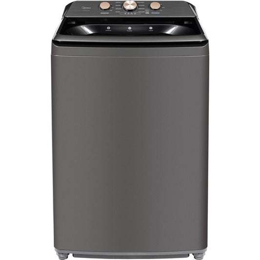 Midea - 4.1 CF Top Load Washer, Agitator, Stainless Tub - MLTW41A1BMG