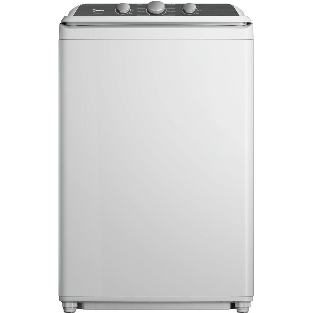 Midea - 4.1 CF Top Load Washer, Agitator, Stainless Tub - MLTW41A1BWW Midea - 4.1 CF Top Load Washer, Agitator, Stainless Tub - MLTW41A1BWW