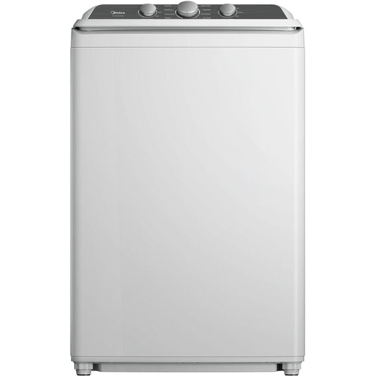 Midea - 4.1 CF Top Load Washer, Agitator, Stainless Tub - MLTW41A1BWW