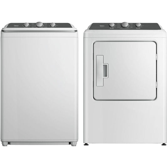 Midea - 4.1 CF Top Load Washer(MLTW41A1BWW) & 7.0 CF Electric Dryer(MLTE41N1BWW) - MLTW41A1BWW-E-KIT