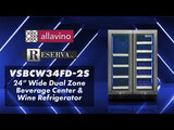 Allavino - Reserva Series 24" Wide Two Door Stainless Steel Wine Refrigerator/Beverage Center - VSBCW34FD-2S Allavino - Reserva Series 24" Wide Two Door Stainless Steel Wine Refrigerator/Beverage Center - VSBCW34FD-2S