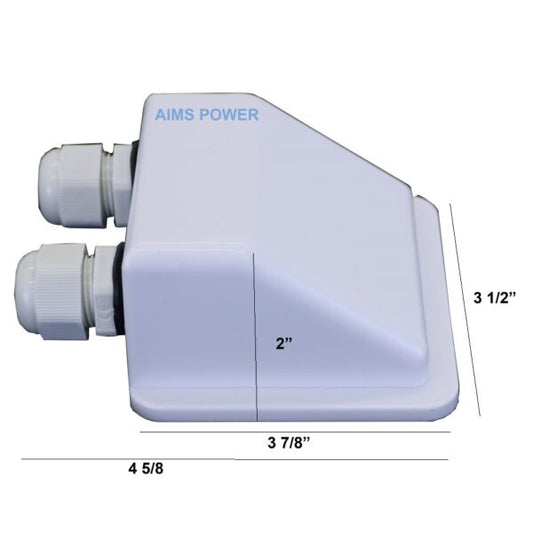 Aims Power - Solar Double Cable Entry Gland Weatherproof for RV Boat Van Bus Roof