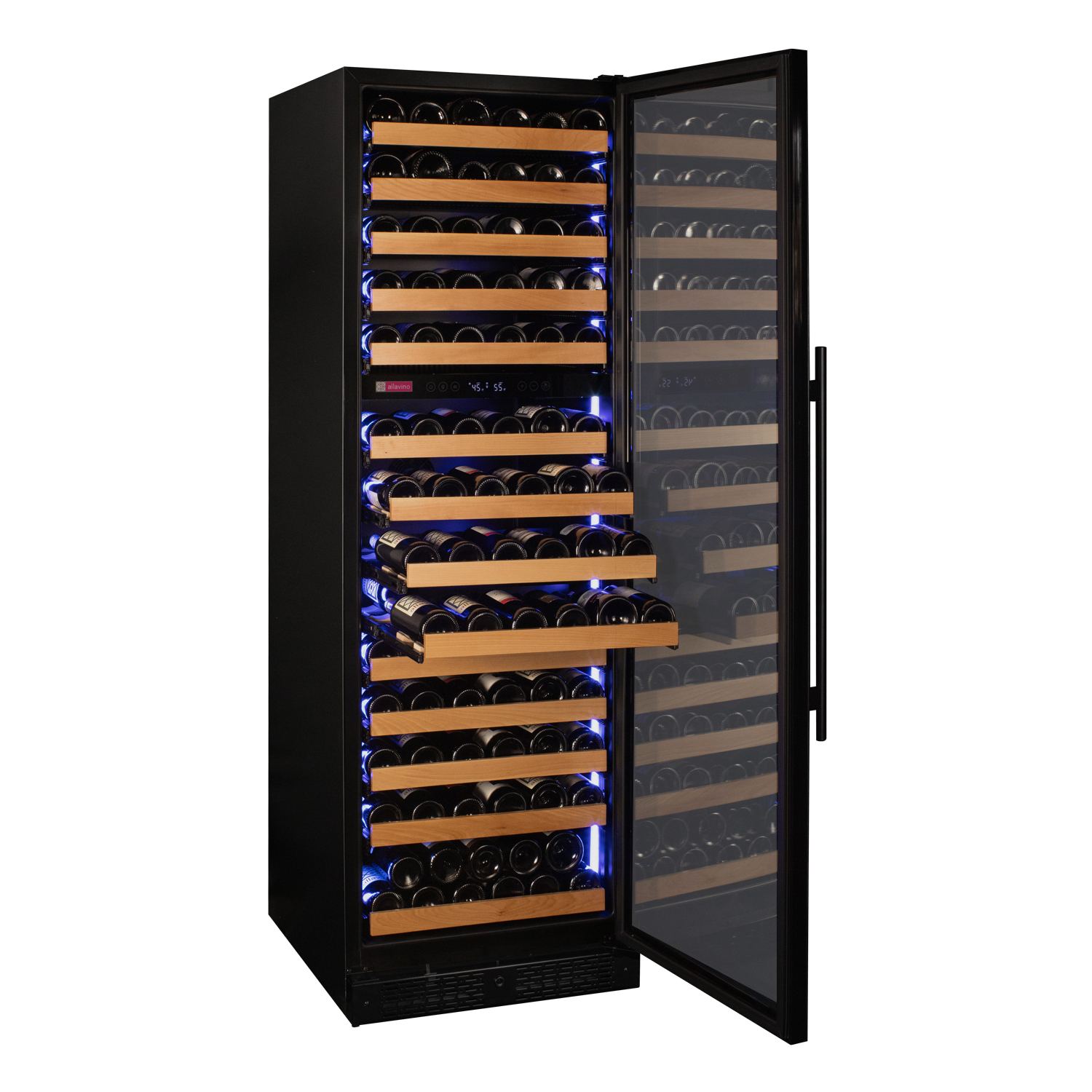 Allavino - Reserva Series 154 Bottle 71" Tall Dual Zone Black Glass Door Wine Refrigerator Allavino - Reserva Series 154 Bottle 71" Tall Dual Zone Black Glass Door Wine Refrigerator