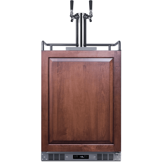 Summit - Built-in commercially approved dual tap nitro coffee kegerator in stainless steel with panel-ready door - SBC682PNRNCFTWIN