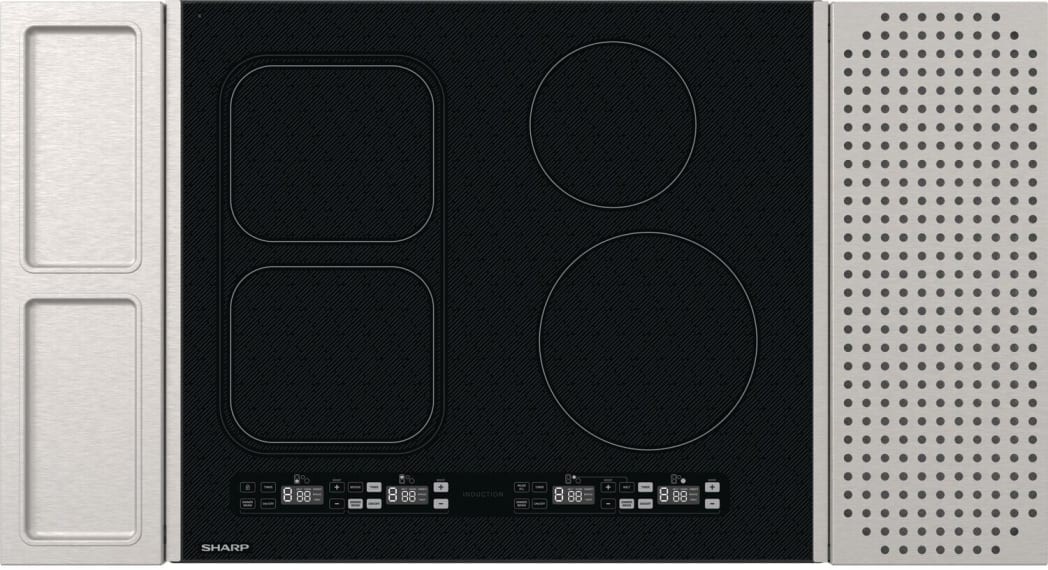 Sharp - 24 in. Induction Cooktop with Side Accessories - SCH2443GB Sharp - 24 in. Induction Cooktop with Side Accessories - SCH2443GB