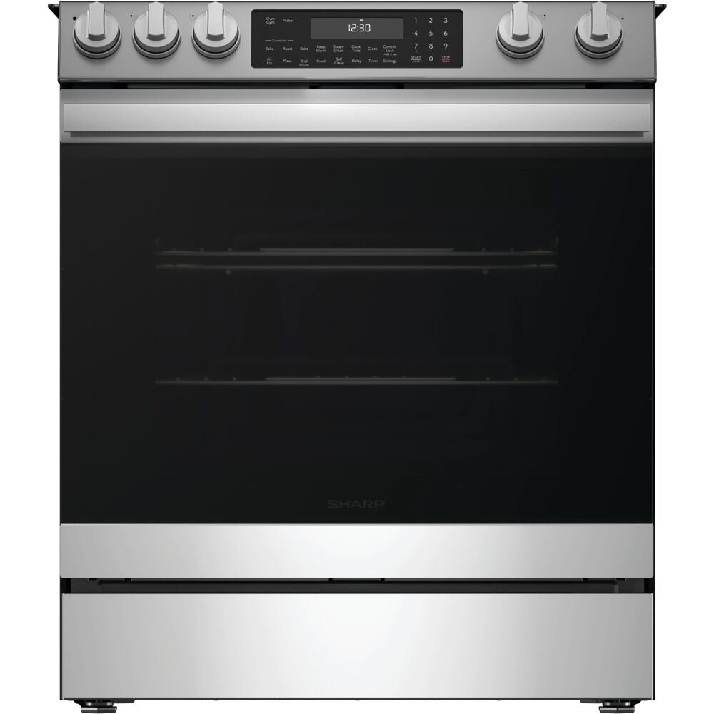 Sharp - 6.3 CF / 30" Electric Slide-In Range, Convection, AirFry - SSR3065JS Sharp - 6.3 CF / 30" Electric Slide-In Range, Convection, AirFry - SSR3065JS