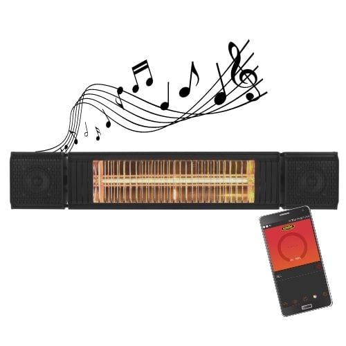 SUNHEAT and Beat Electric Wall or Tripod Mounted Patio Heater with Remote SUNHEAT and Beat Electric Wall or Tripod Mounted Patio Heater with Remote