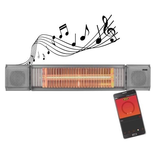 SUNHEAT and Beat Electric Wall or Tripod Mounted Patio Heater with Remote SUNHEAT and Beat Electric Wall or Tripod Mounted Patio Heater with Remote