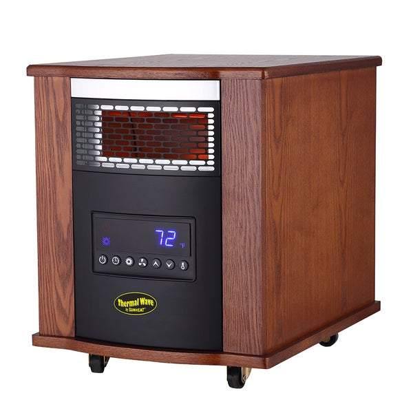 SUNHEAT Infrared Heater TW1500UV Modern Oak Infrared Heater w/ Ultraviolet Air Purification SUNHEAT Infrared Heater TW1500UV Modern Oak Infrared Heater w/ Ultraviolet Air Purification