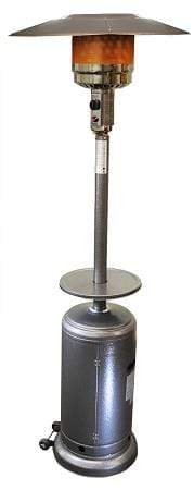 SUNHEAT Parasol Patio Heaters SUNHEAT Classic Umbrella Design Commercial Portable Propane Patio Heater with Drink Table - Hammered Silver SUNHEAT Parasol Patio Heaters SUNHEAT Classic Umbrella Design Commercial Portable Propane Patio Heater with Drink Table - Hammered Silver
