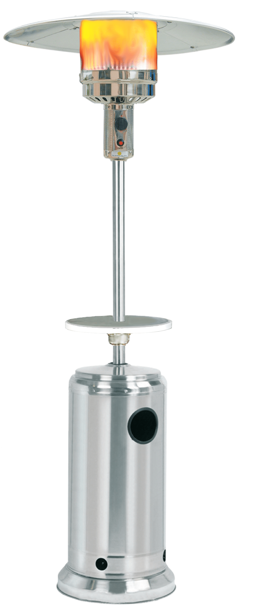 SUNHEAT Parasol Patio Heaters SUNHEAT Classic Umbrella Design Commercial Portable Propane Patio Heater with Drink Table - Stainless Steel SUNHEAT Parasol Patio Heaters SUNHEAT Classic Umbrella Design Commercial Portable Propane Patio Heater with Drink Table - Stainless Steel