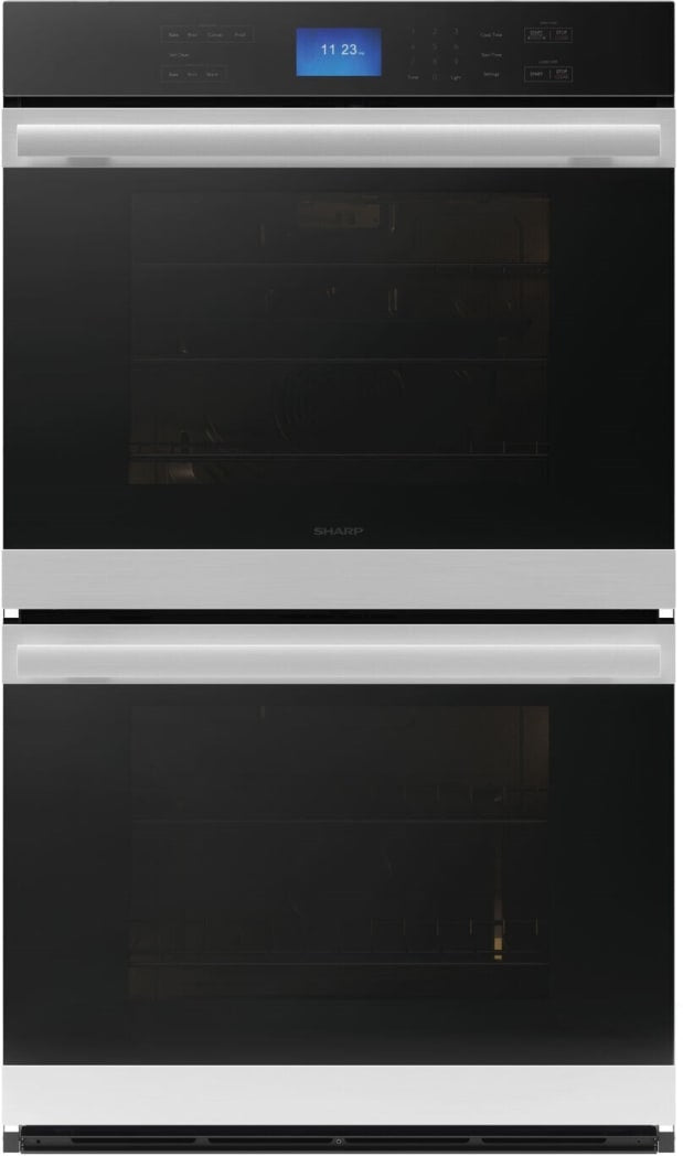 Sharp - Stainless Steel European Convection Built-In Double Wall Oven - SWB3062GS Sharp - Stainless Steel European Convection Built-In Double Wall Oven - SWB3062GS