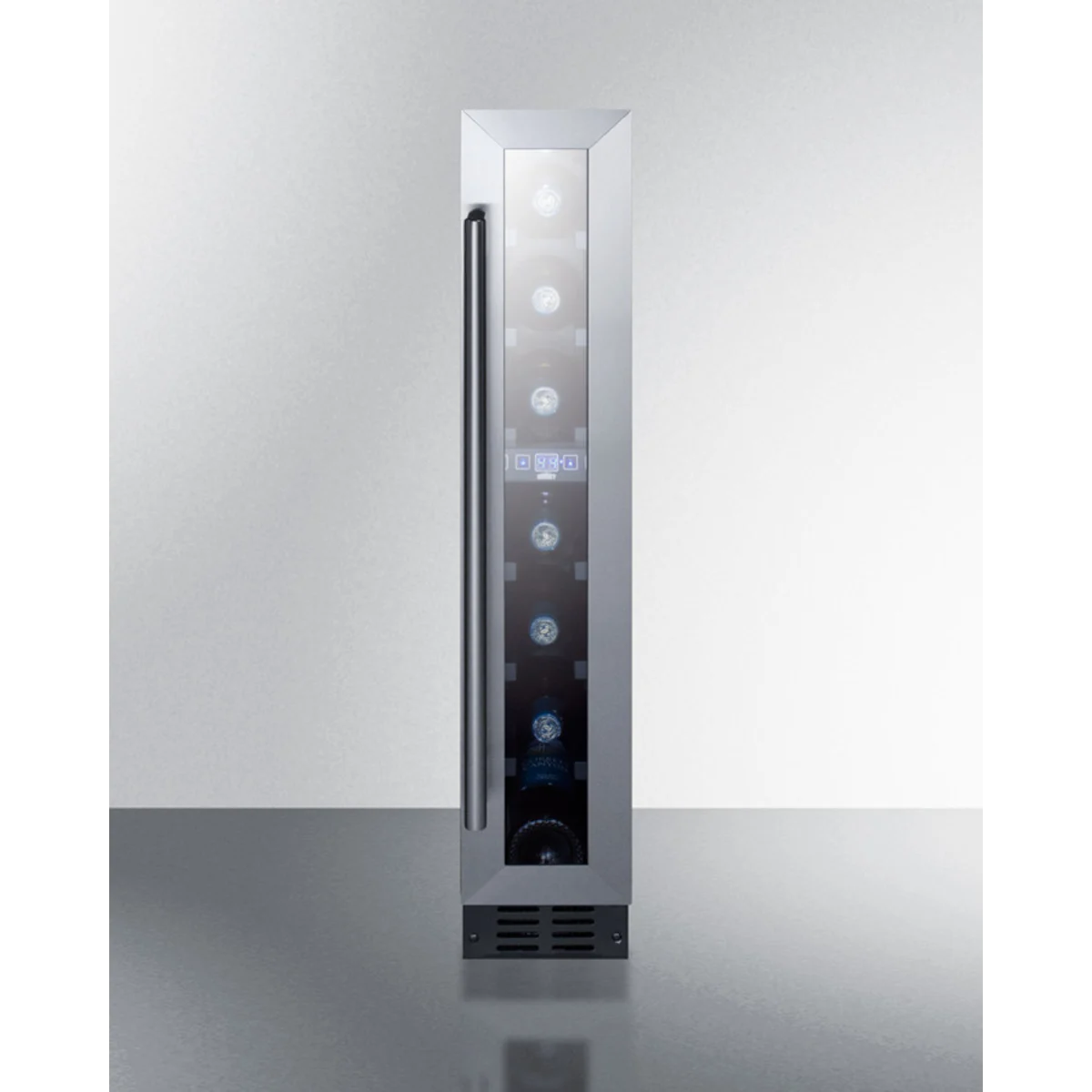 Summit - 6" wide ADA compliant built-in undercounter wine cellar with digital thermostat and LED lighting - SWC007LHD Summit - 6" wide ADA compliant built-in undercounter wine cellar with digital thermostat and LED lighting - SWC007LHD