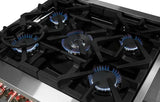Forno - 30-Inch Freestanding Gas Range: 5 Sealed Burners, 4.32 cu. ft. Oven, Convection, Illuminated Knobs Forno - 30-Inch Freestanding Gas Range: 5 Sealed Burners, 4.32 cu. ft. Oven, Convection, Illuminated Knobs