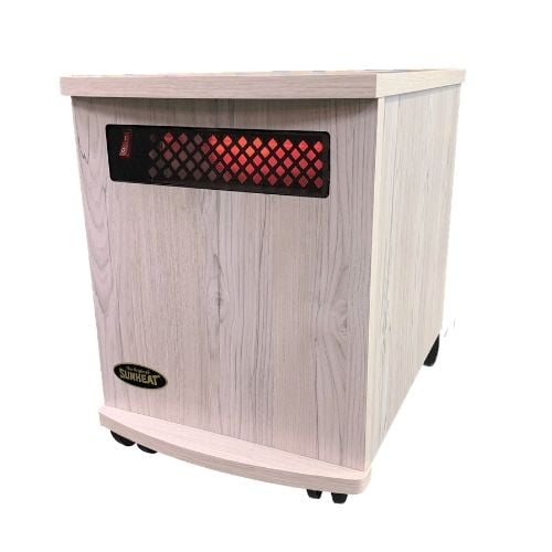 Original SUNHEAT Made in the USA Infrared Heater – USA1500-M White Painted Wood Original SUNHEAT Made in the USA Infrared Heater – USA1500-M White Painted Wood